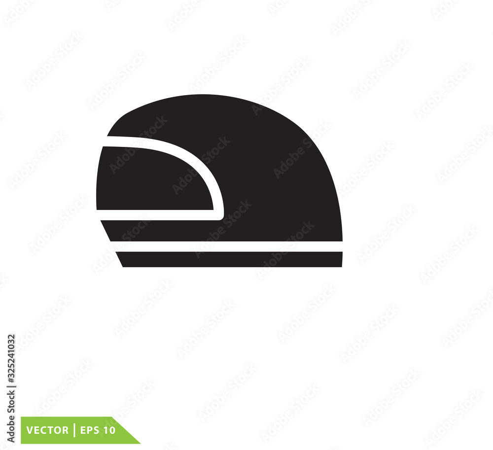Helmet icon vector logo design template Helmet icon vector logo design template
