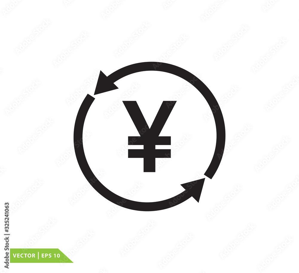 Money yen currency icon vector logo design template Money yen currency icon vector logo design template