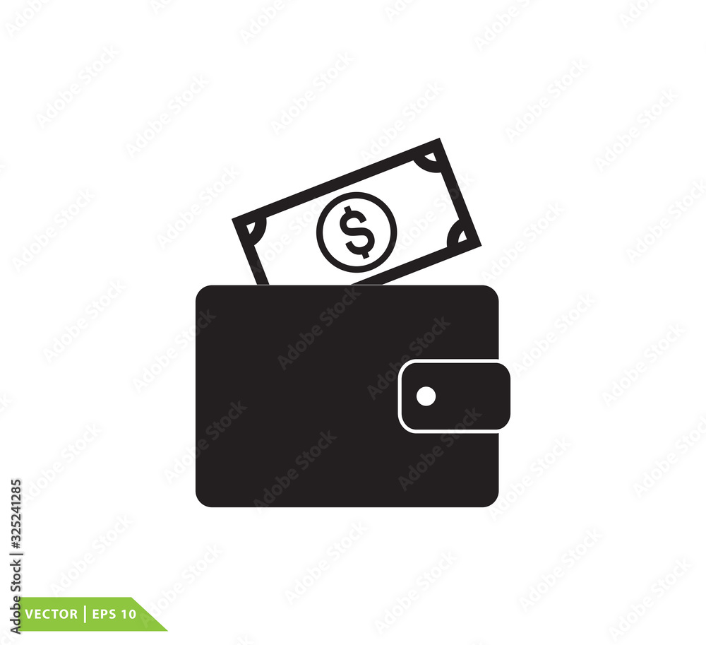 Wallet icon vector logo design template Wallet icon vector logo design template