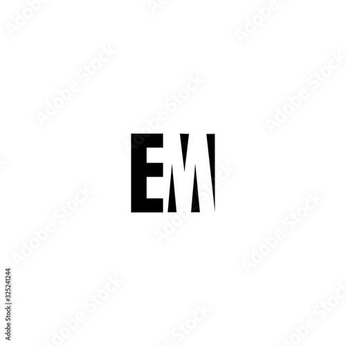 Wallpaper Mural EM E M Letter Logo Design in Black Colors Torontodigital.ca