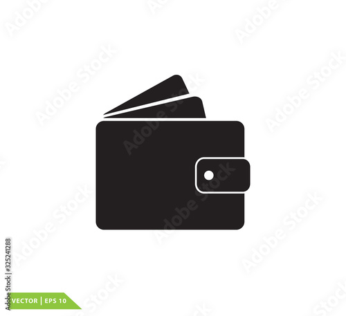 Wallet icon vector logo design template