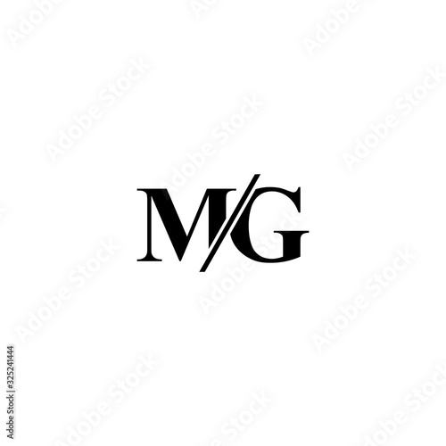 MG M G logo design template elements