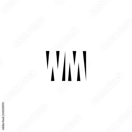 WM W M logo design template elements