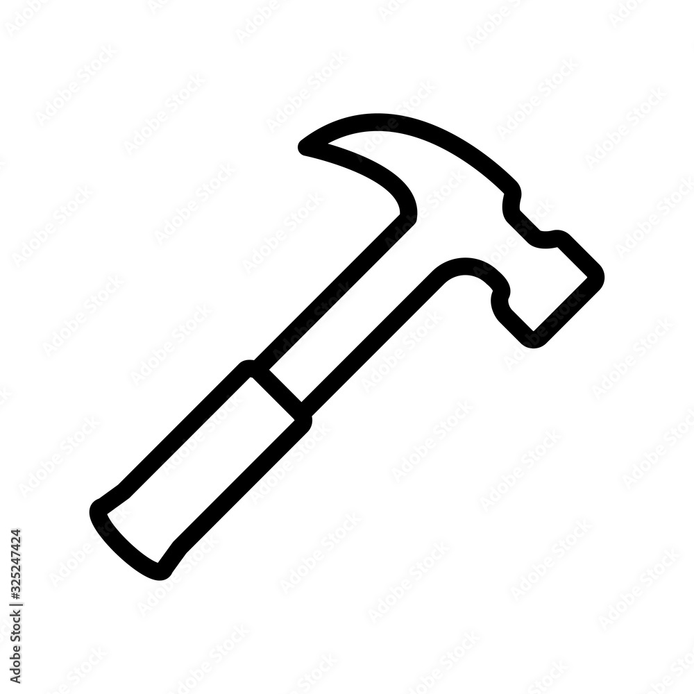hammer icon design, flat style icon collection hammer icon design, flat style icon collection