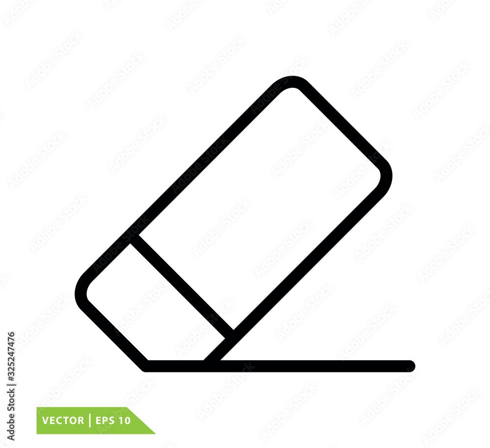 Eraser icon vector logo design template Eraser icon vector logo design template