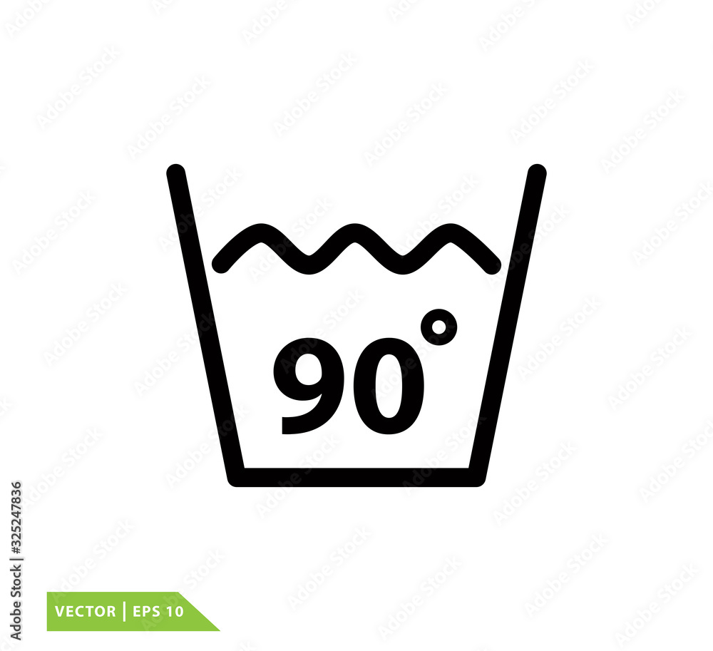 Temperature laundry icon vector logo design template Temperature laundry icon vector logo design template