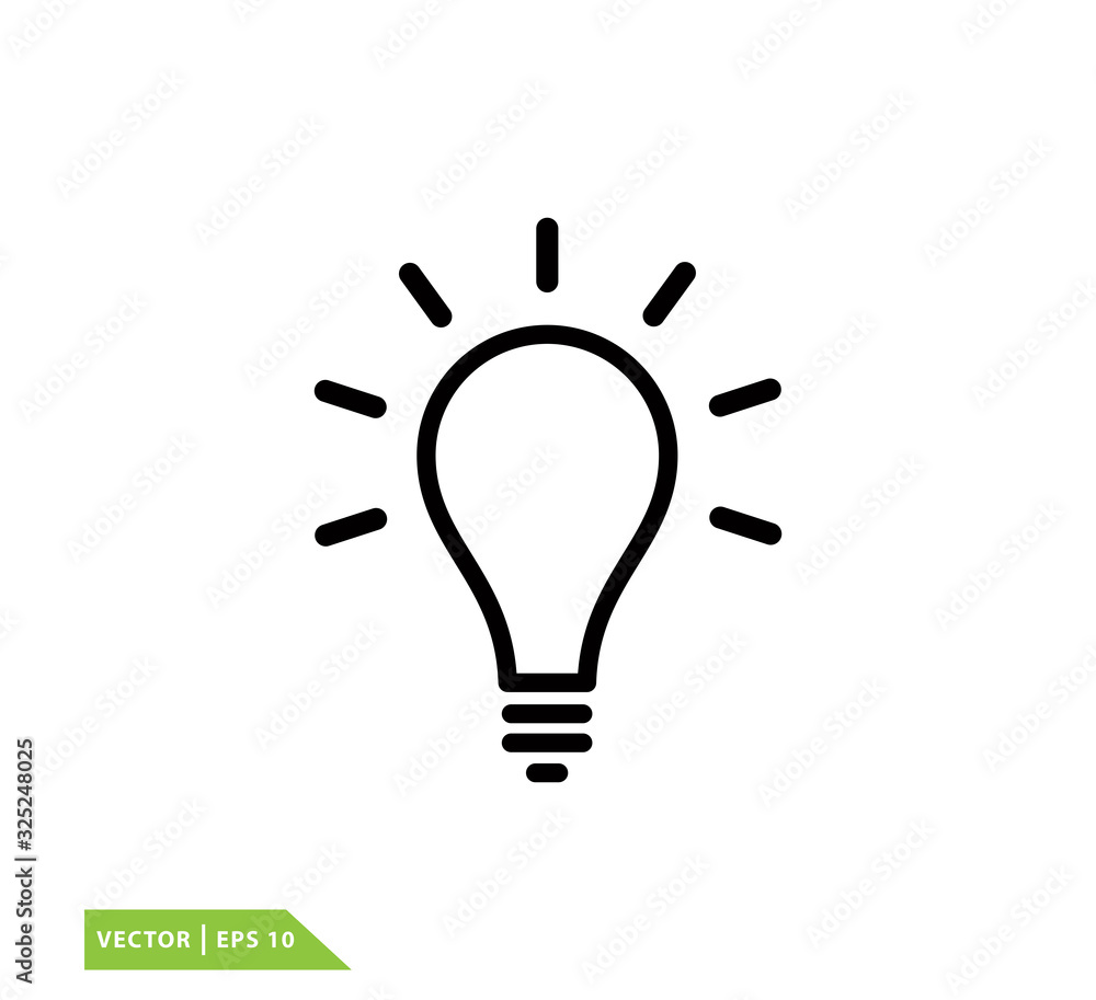 Bulb icon vector logo design template Bulb icon vector logo design template