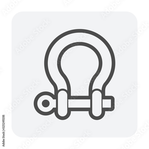 shackle steel icon