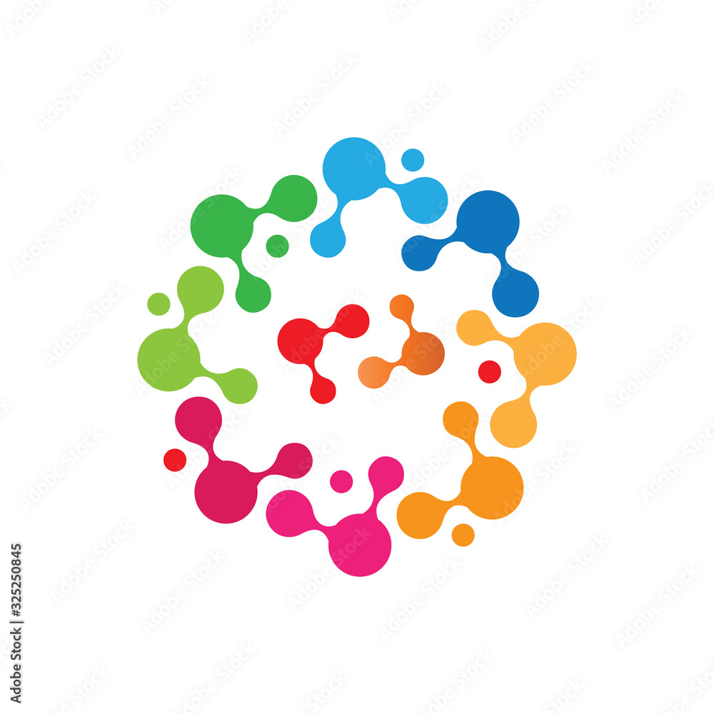 Molecule symbol logo template vector illustration design