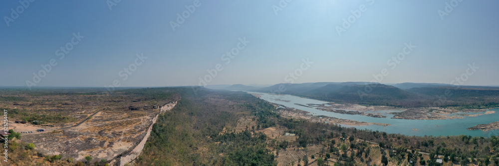 Panorama photos of Pha Taem National Park Khong Chiam District, Ubon Ratchathani Province
