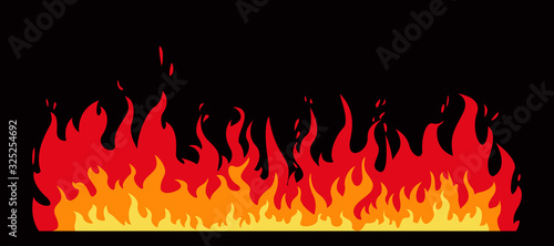 fire flames, vector design, icon