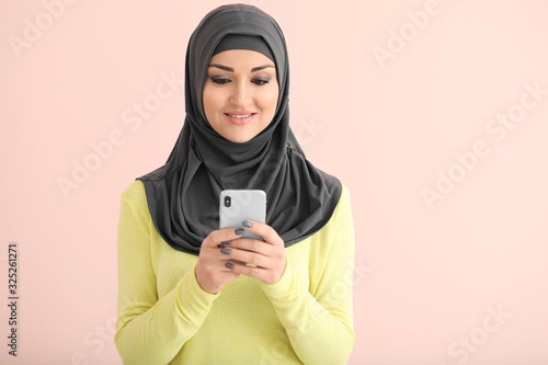 Beautiful Arab woman with m...