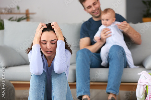 Happy father with his baby ...