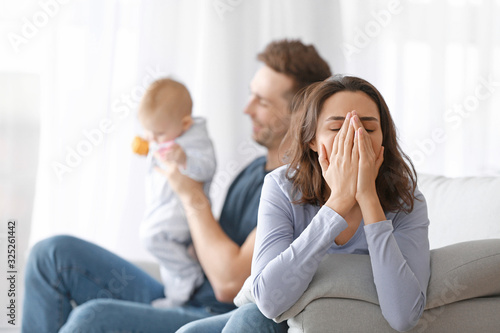 Happy father with his baby ...