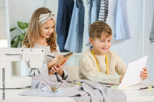 Cute little tailors working...