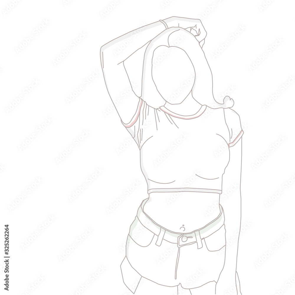 Line art fashion illlustration people vector eps 10 Line art fashion illlustration people vector eps 10