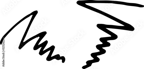 Variation of handwritten anger mark