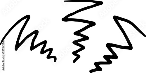 Variation of handwritten anger mark