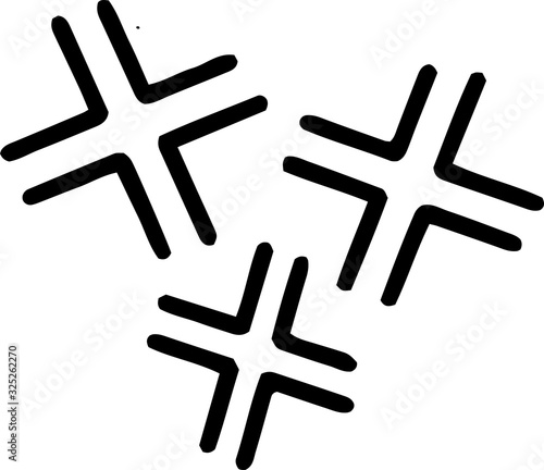 Variation of handwritten anger mark