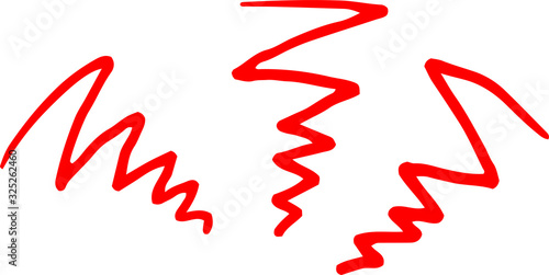 Variation of White  handwritten Red anger mark