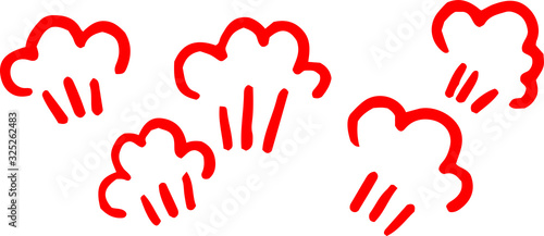 Variation of White  handwritten Red anger mark
