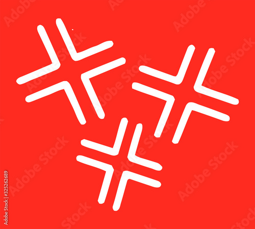 Variation of handwritten Wgite anger mark