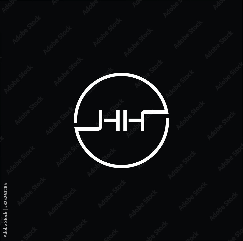 Minimal elegant monogram art logo. Outstanding professional trendy awesome artistic HH initial based Alphabet icon logo. White color on black background Minimal elegant monogram art logo. Outstanding professional trendy awesome artistic HH initial based Alphabet icon logo. White color on black background