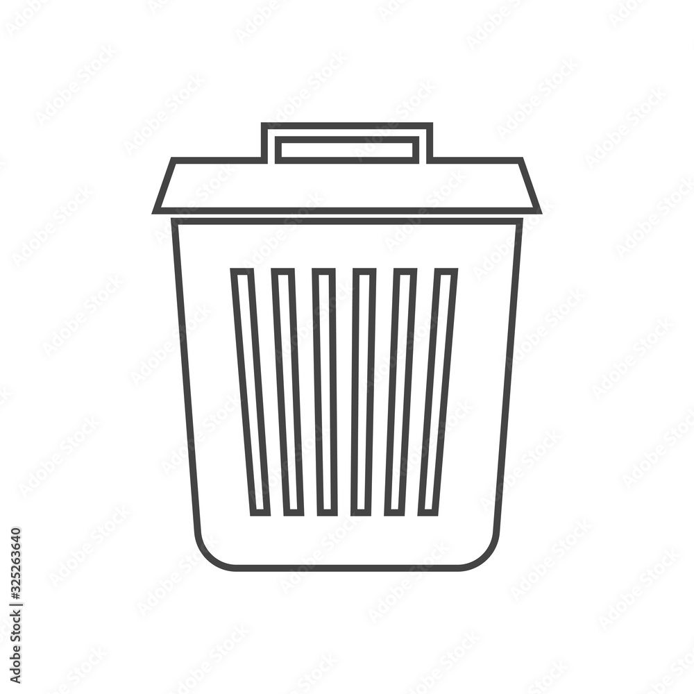 trash can garbage can rubbish bin line icon trash can garbage can rubbish bin line icon