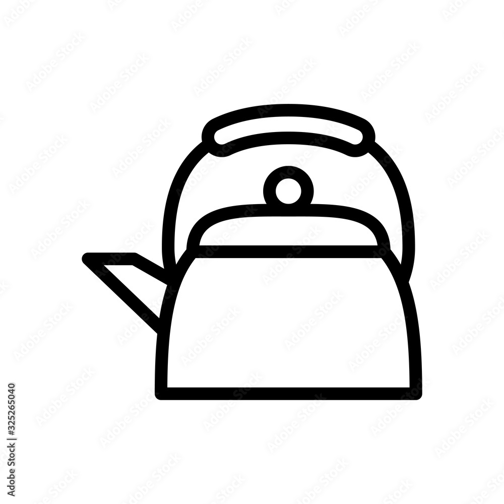 Kettle icon line style Kettle icon line style