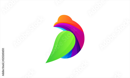 Bird Modern Gradient Colorful Logo