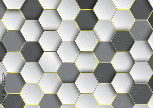 Fototapeta Naklejka Na Ścianę i Meble -  pattern hexagon background abstract