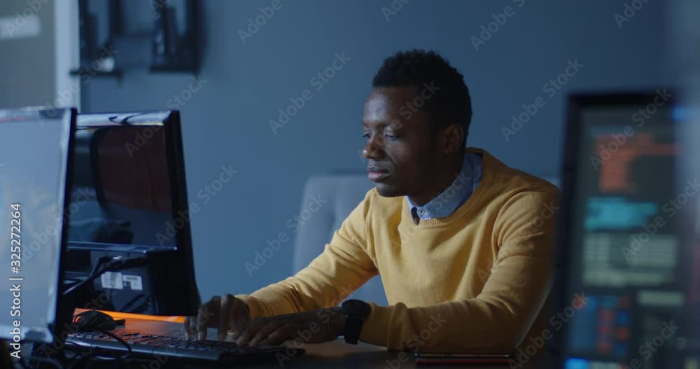 Programmer working in office Programmer working in office