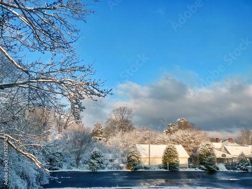 Cold winter morning At home