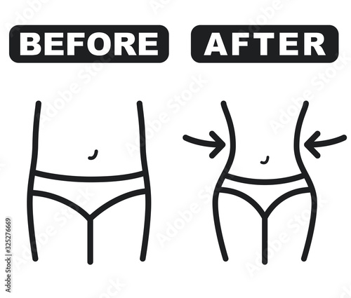 Vector weight loss symbol icon