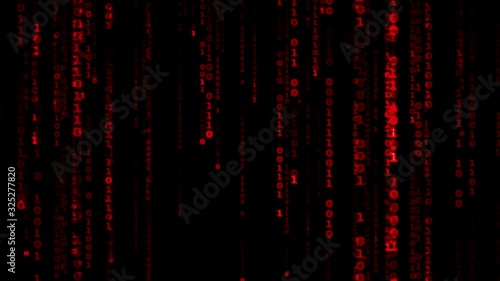 Cyberspace with green digital falling lines, abstract background, binary chain. Crypto space.Digital binary data, streaming code background. Matrix background. Programming / Coding / Hacker concept. 