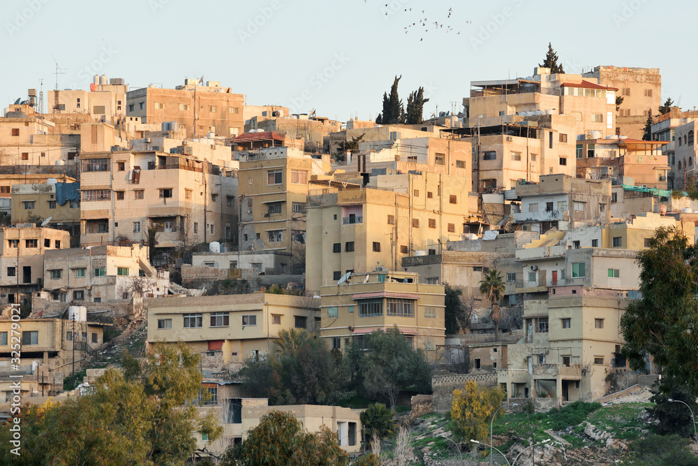 Buildings of the city in Amman, Jordan