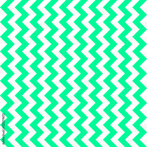 Abstract green and white geometric zigzag texture. Vector illustration.