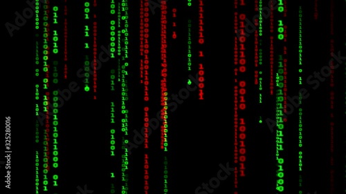 Wallpaper Mural  Cyberspace with green digital falling lines, abstract background, binary chain. Crypto space.Digital binary data, streaming code background. Matrix background. Programming / Coding / Hacker concept.  Torontodigital.ca