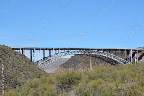 Burro Creek Bridge near the Burro Creek Campground in the Sonoran Desert, Arizona USA.