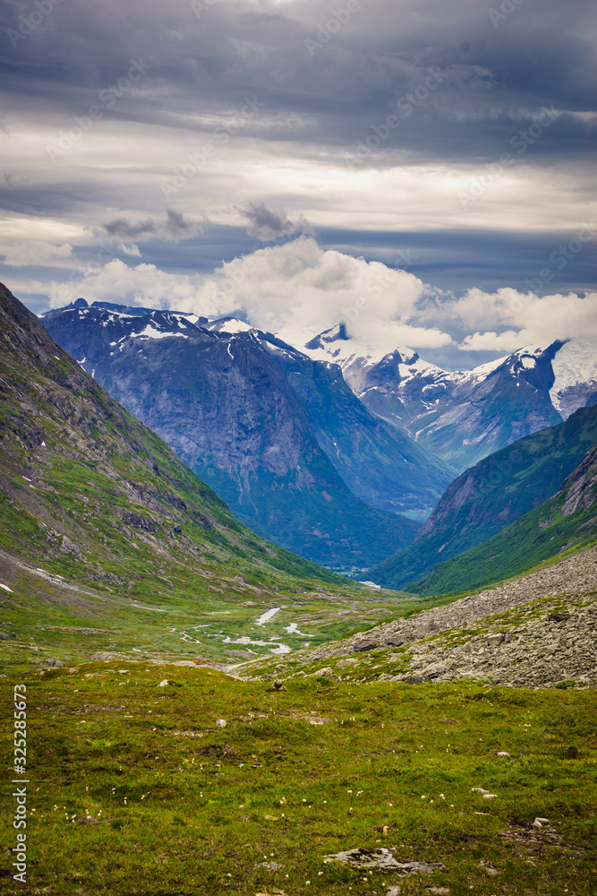 Mountains view from Gamle Strynefjellsvegen Norway