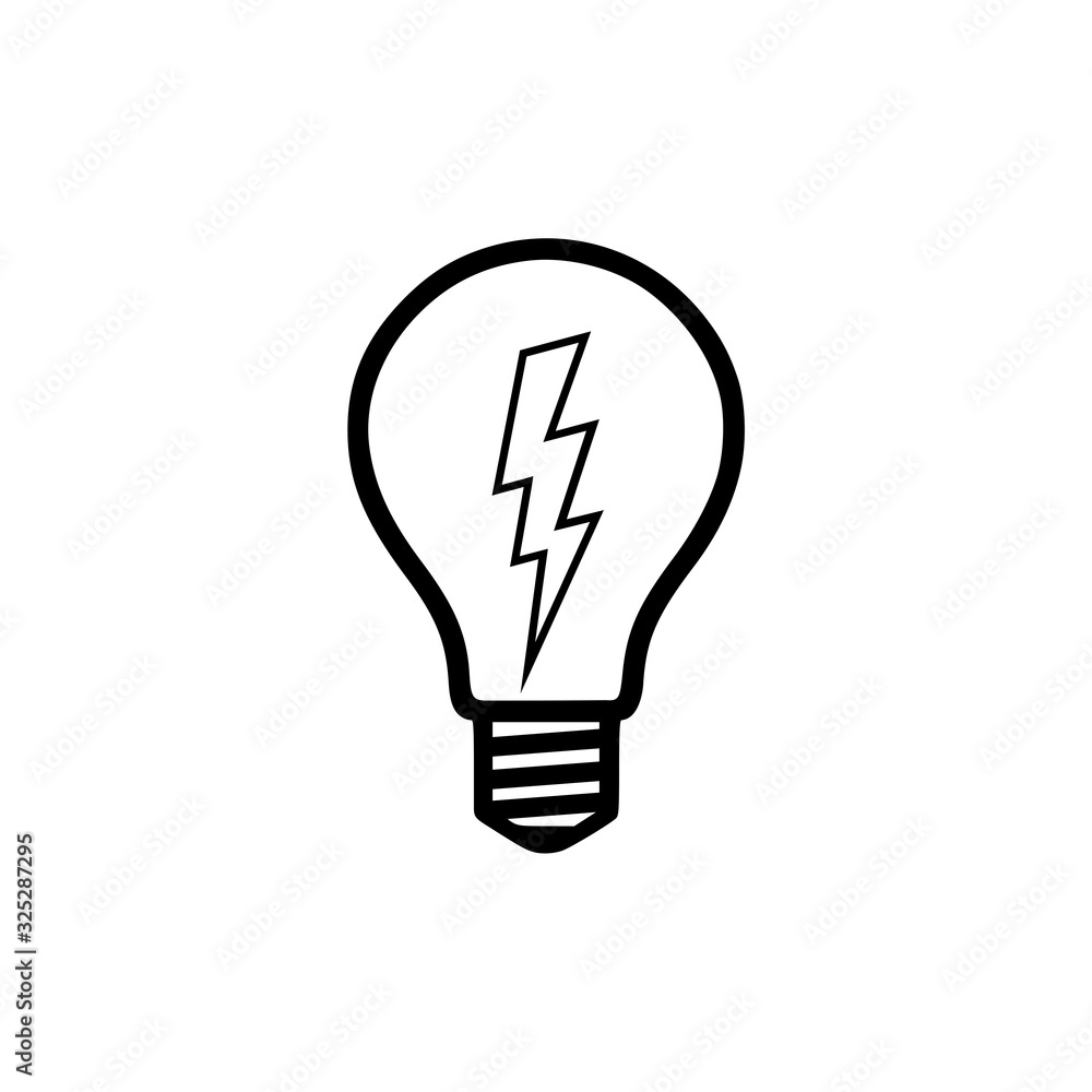 Electricity Logo, electric bulb logo and icon Electricity Logo, electric bulb logo and icon