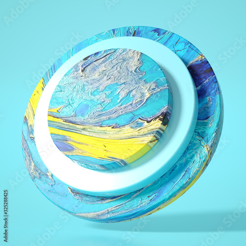 Beautiful background with fluid paint. 3d illustration, 3d rendering.