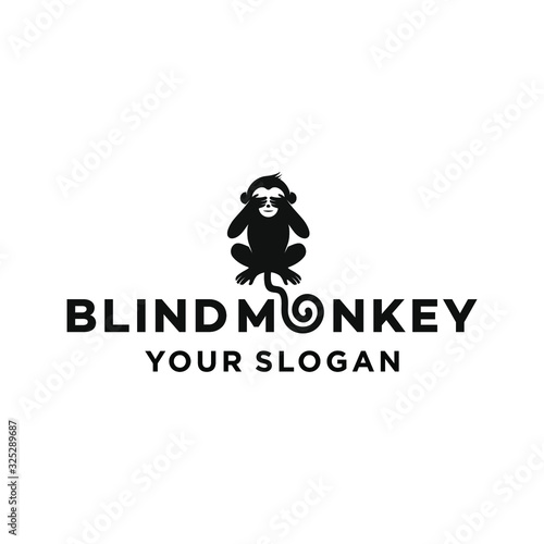 monkey logo blind See No Evil Emoji concept line editable vector, concept icon. See No Evil Emoji concept linear emotion illustration