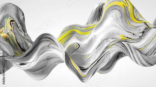 Beautiful background with fluid paint. 3d illustration, 3d rendering.