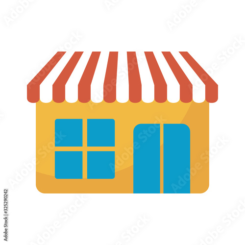 store front facade isolated icon