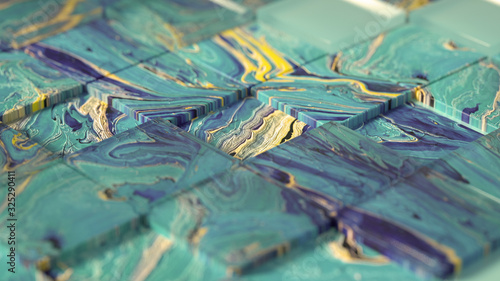 Beautiful background with fluid paint. 3d illustration, 3d rendering.