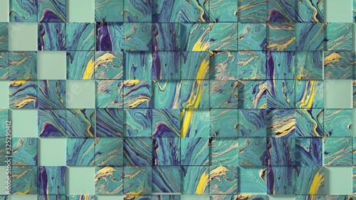 Beautiful background with fluid paint. 3d illustration, 3d rendering.