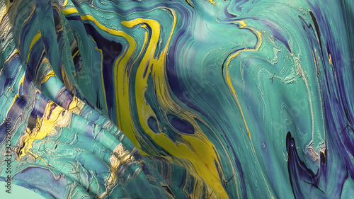 Beautiful background with fluid paint. 3d illustration, 3d rendering.