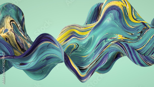 Beautiful background with fluid paint. 3d illustration, 3d rendering.