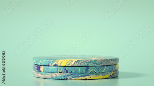 Beautiful background with fluid paint. 3d illustration, 3d rendering.